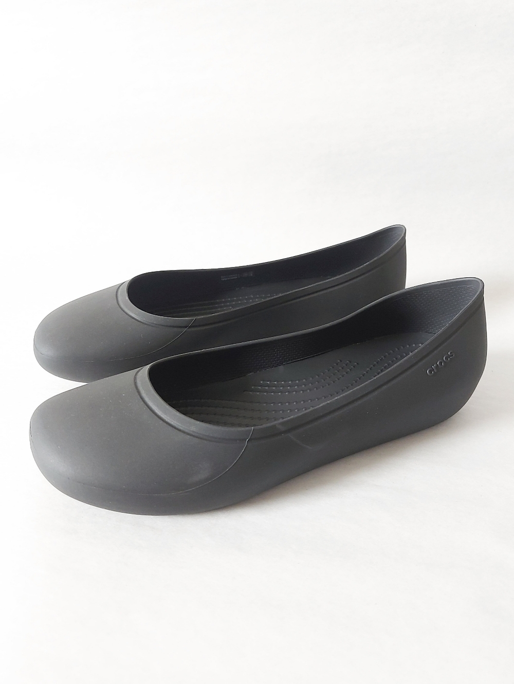 Crocs Women Brooklyn Ballet Flats Size 8 Black Walking Lightweight Comfy Slipon